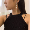 Personality geometric trendy women's size bead earrings, metal CCB new ear jewelry women